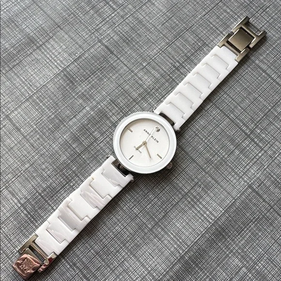 Anne Klein White Diamond Accent Ceramic Watch - Picture 7 of 12
